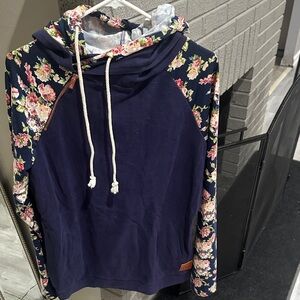 AMPERSAND AVE Navy Floral Hoodie